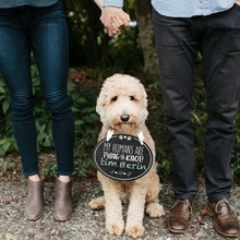 Load image into Gallery viewer, Dog/Wedding Announcement Chalkboard
