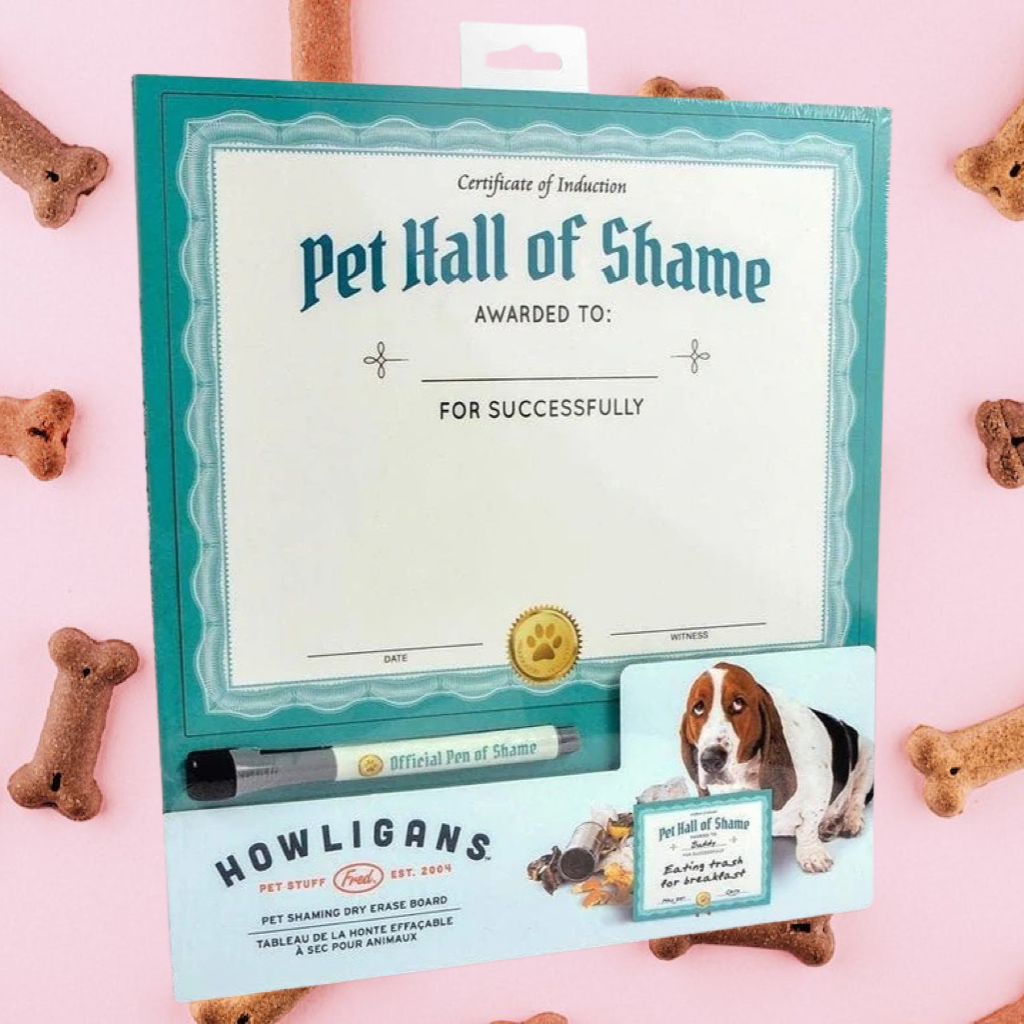 Pet Hall of Shame Dry Erase Board
