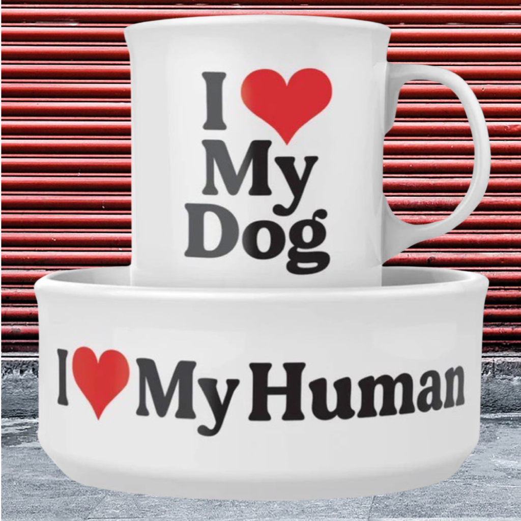 Mug+Dog Bowl - Love My Dog
